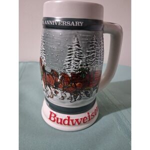 Budweiser Clydesdales 50th Anniversary Beer Stein 1933-1983 Ceramarte Brazil Mug